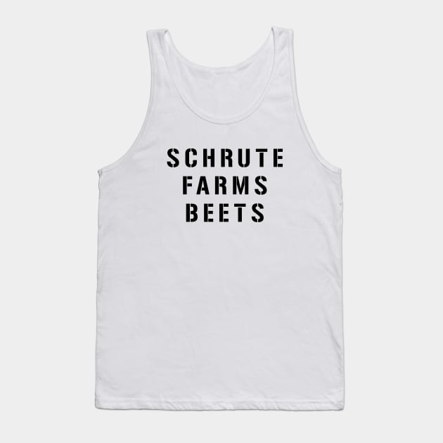 Schrute Farms Beets Tank Top by redsoldesign